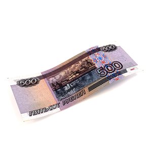 500 Russian Roubles Banknote model