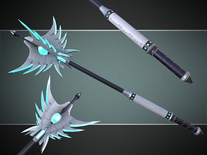 Lowpoly PBR Sci-Fi Mace