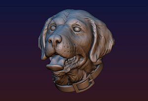 Labrador Head (Ready to 3D print)