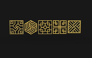 3D chinese window pattern 3D modelchinese window pattern 3D model