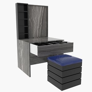 Dressing Table With Marble Texture