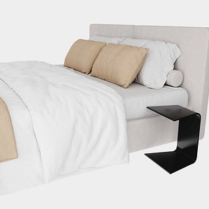 double-bed-3d-model-blender 3D model model