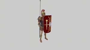 3D Simple Roman Soldier Rigged model