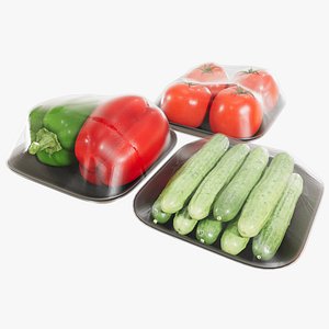 3D model Tomato-pepper-cucumbers