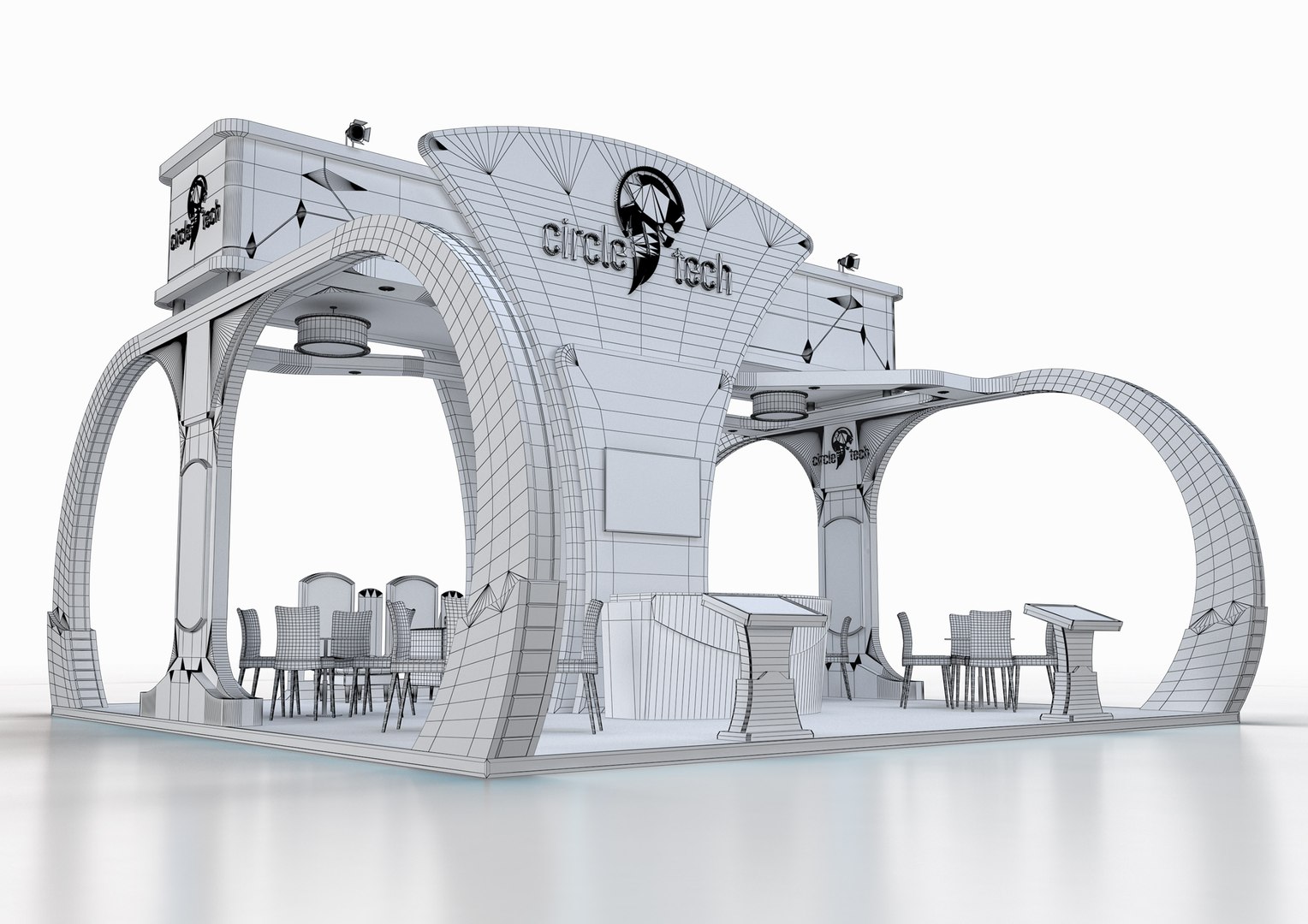 3D EXHIBITION STAND SM 64 sqm - TurboSquid 1735704