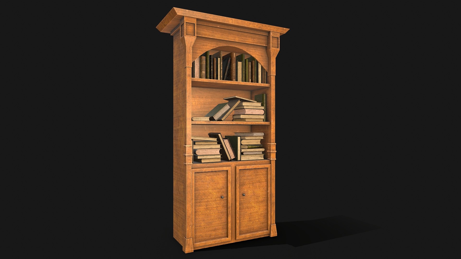 Medieval Bookshelf Pbr Library 3d Turbosquid 1734680