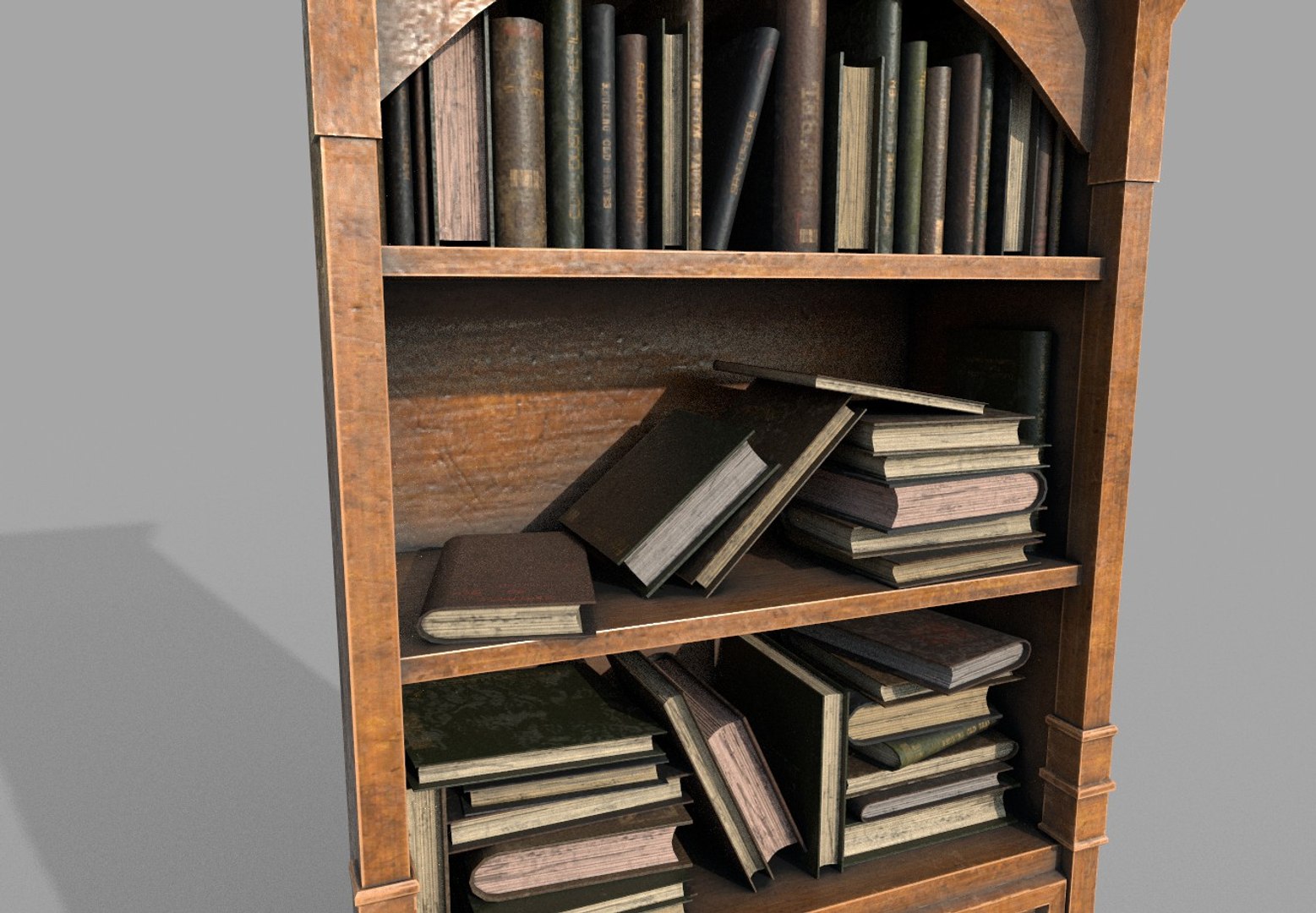 Medieval Bookshelf PBR Library 3D - TurboSquid 1734680