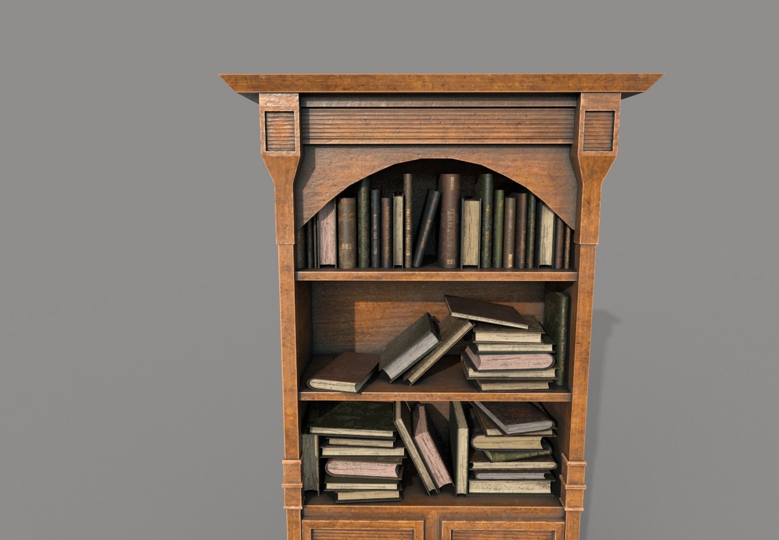 Medieval Bookshelf PBR Library 3D - TurboSquid 1734680