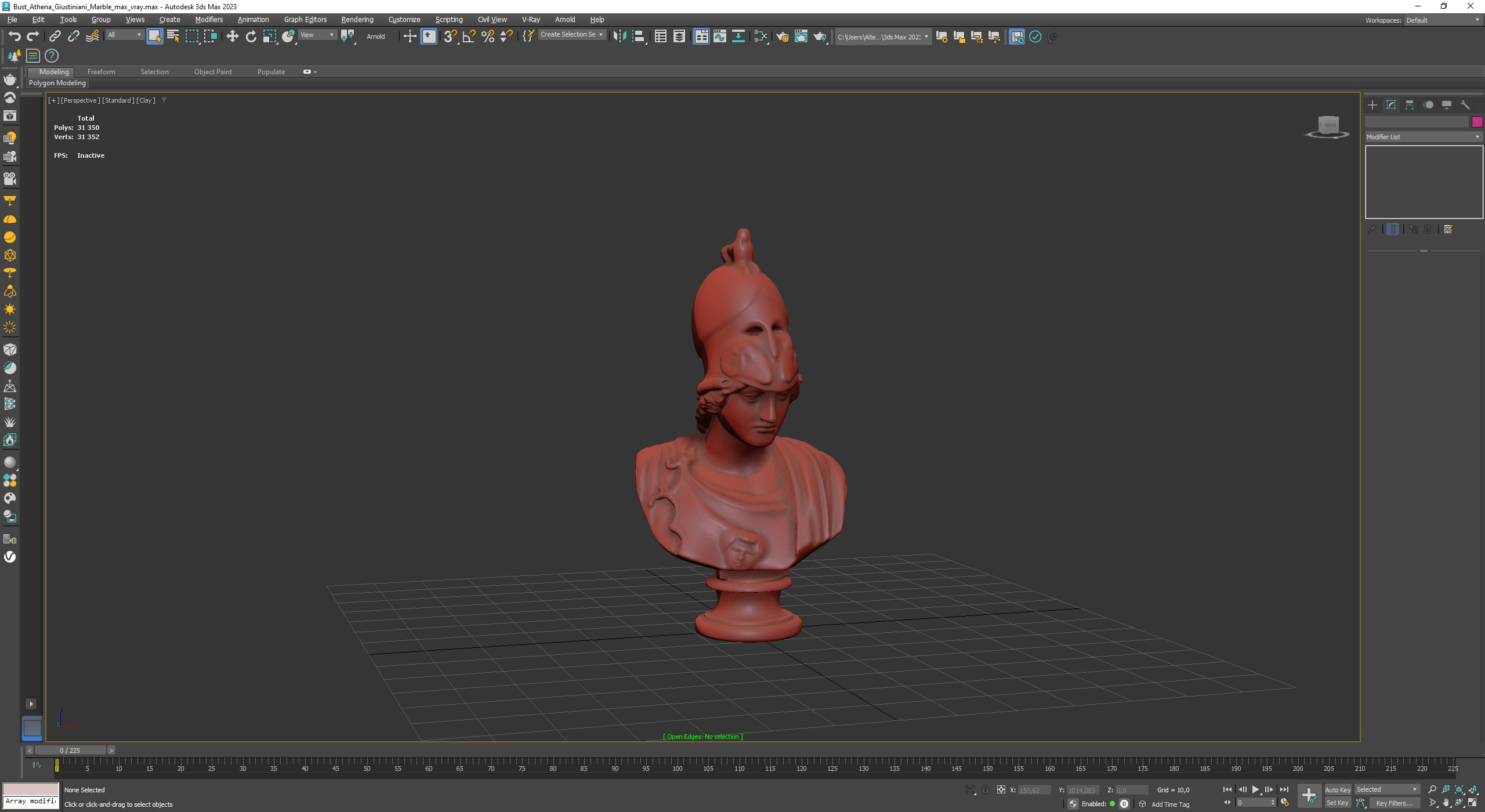 3D модель Бюст Афины Джустиниани из мрамора для 3D-печати - TurboSquid ...