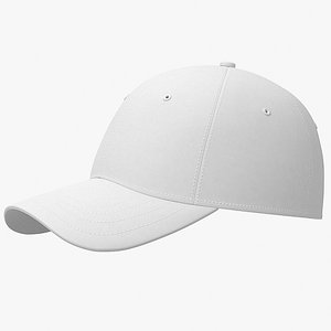 3D baseball cap white