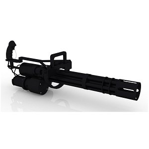 3d model classic m134 minigun