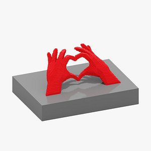 Love Hand Sculpture 3D model