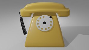 Old Phone OBJ and Blend 3D model