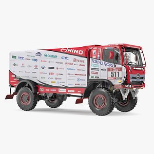Dakar Rally Truck Hino Motors Lights On