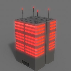 3D PBR Sci-Fi Building A38 model