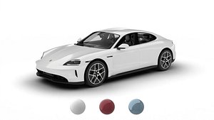 Porsche Taycan 2025 3d model model