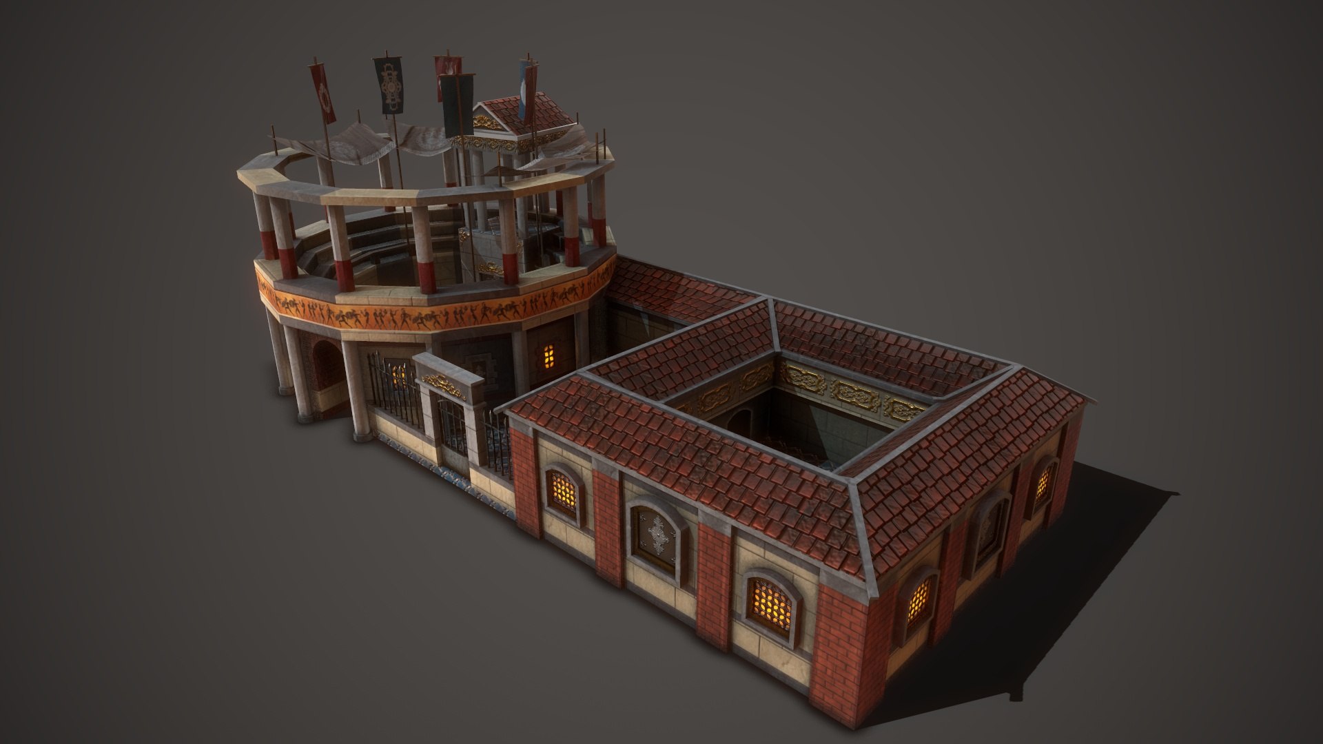 Ancient Arena 3D Model - TurboSquid 1650541