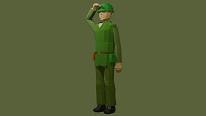 Soldier low poly - rigged