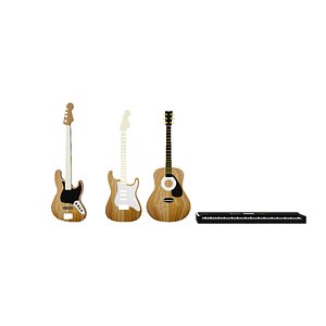 3D music instrument model
