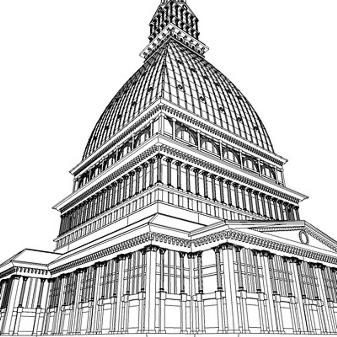 3d C4d Mole Antonelliana Antonelli