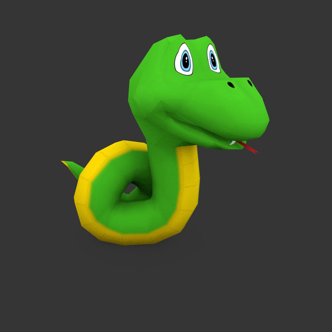 Snake Cartoon 3D Model | 1148349 | TurboSquid