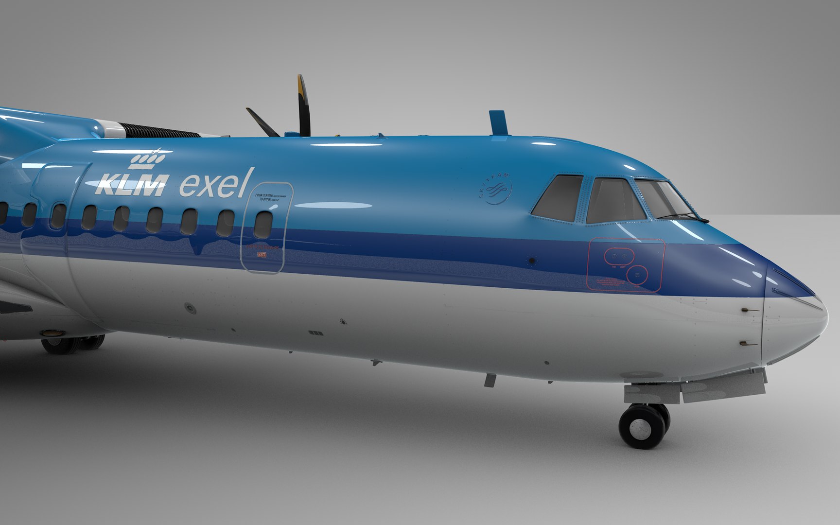 ATR 42-300 KLM EXEL - Maquette Avion 1/200 Herpa, Neuve