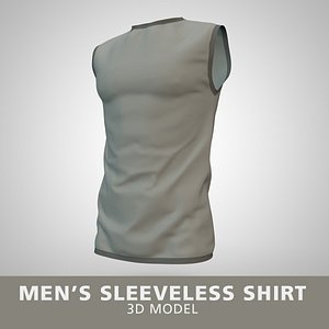 mens sleeveless shirt 3D model
