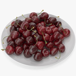 cherries plate 3D