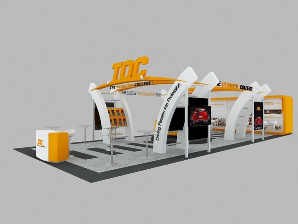 3D model toc exhibition booth: