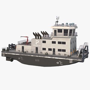 Push Boat for harbor an ocean port