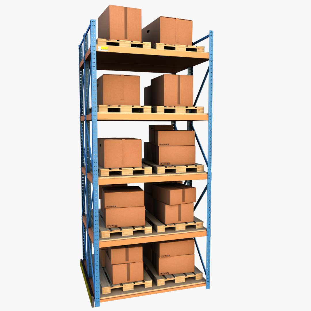 3d Model Warehouse Shelf