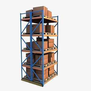 3d model warehouse shelf