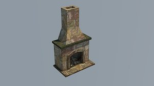 Low Poly Fireplace