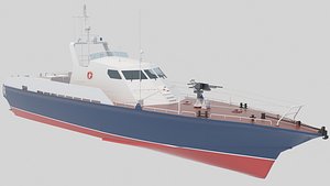 12200 Russian patrol boat 3D model