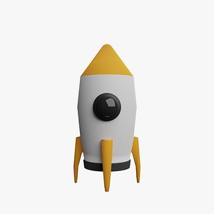 Low poly Rocket model