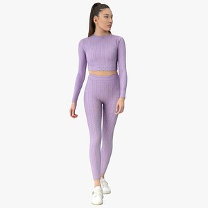 Elizabeth Sport Walking Pose 02 3D model