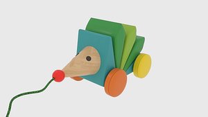 Kasper Wooden pull-along Hedgehog