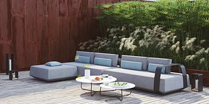 Manutti sofa outdoor scene model