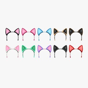 10 Furry Ears Tiara B Collection - Headband Character Design model