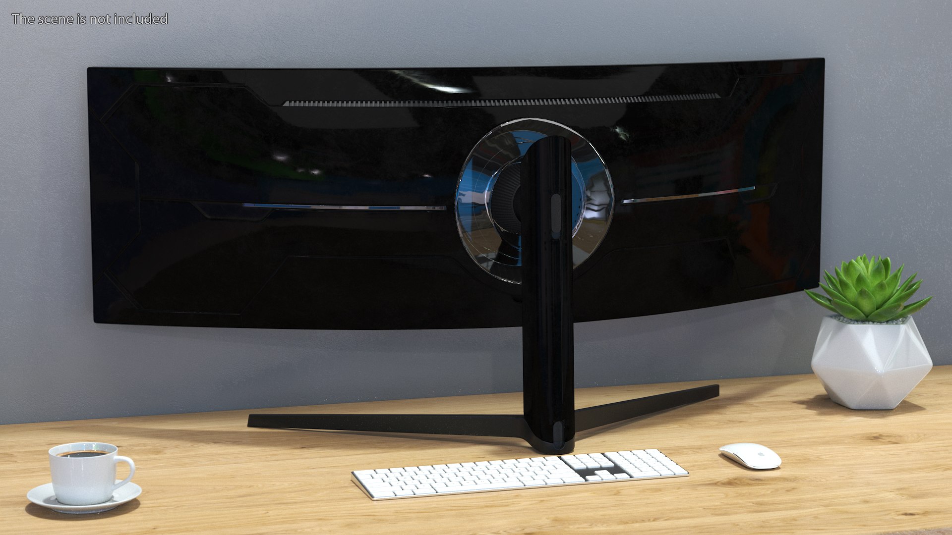 3D Model Ultrawide Curved Gaming Monitor OFF Rigged - TurboSquid 1859384