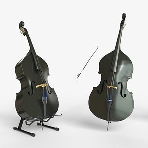 Black Carbon Fiber Double Bass with Bow