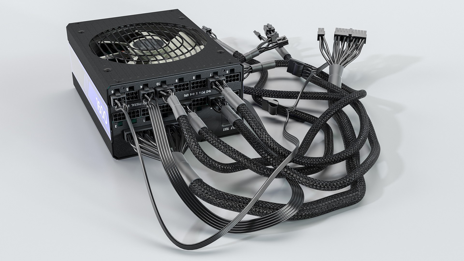PC ATX Modular PSU 3D model preview