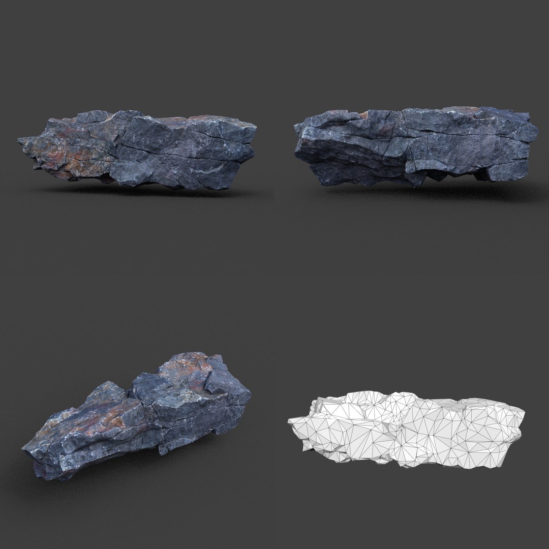 10 Low poly PBR Sharp Cliff Modular Rock 3D model - TurboSquid 2163681