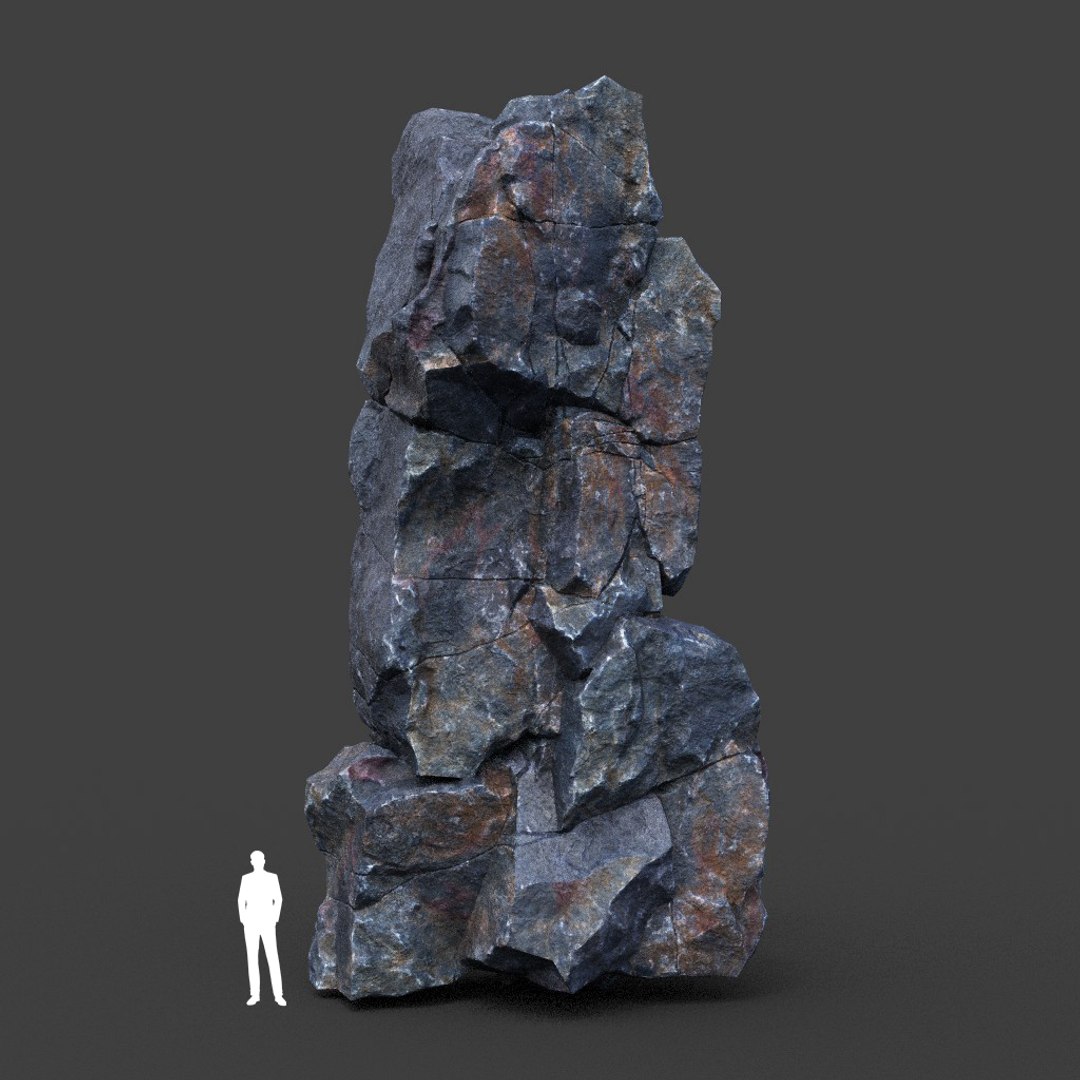 10 Low poly PBR Sharp Cliff Modular Rock 3D model - TurboSquid 2163681
