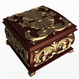 Casket Carved 08 Red