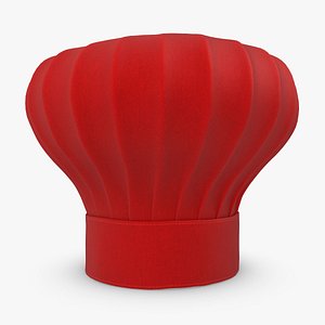 3ds realistic chef hat red