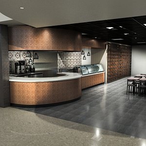 bar restaurant 3d max