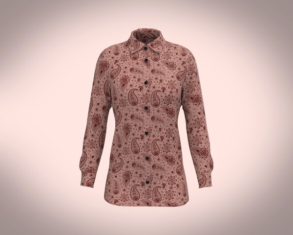 Ladies Print woven Shirt 3D