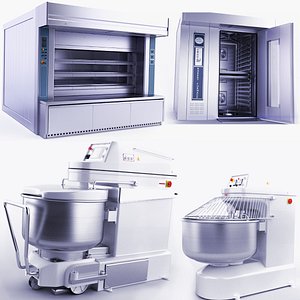 3D Commercial Bakery Equipment v10 model