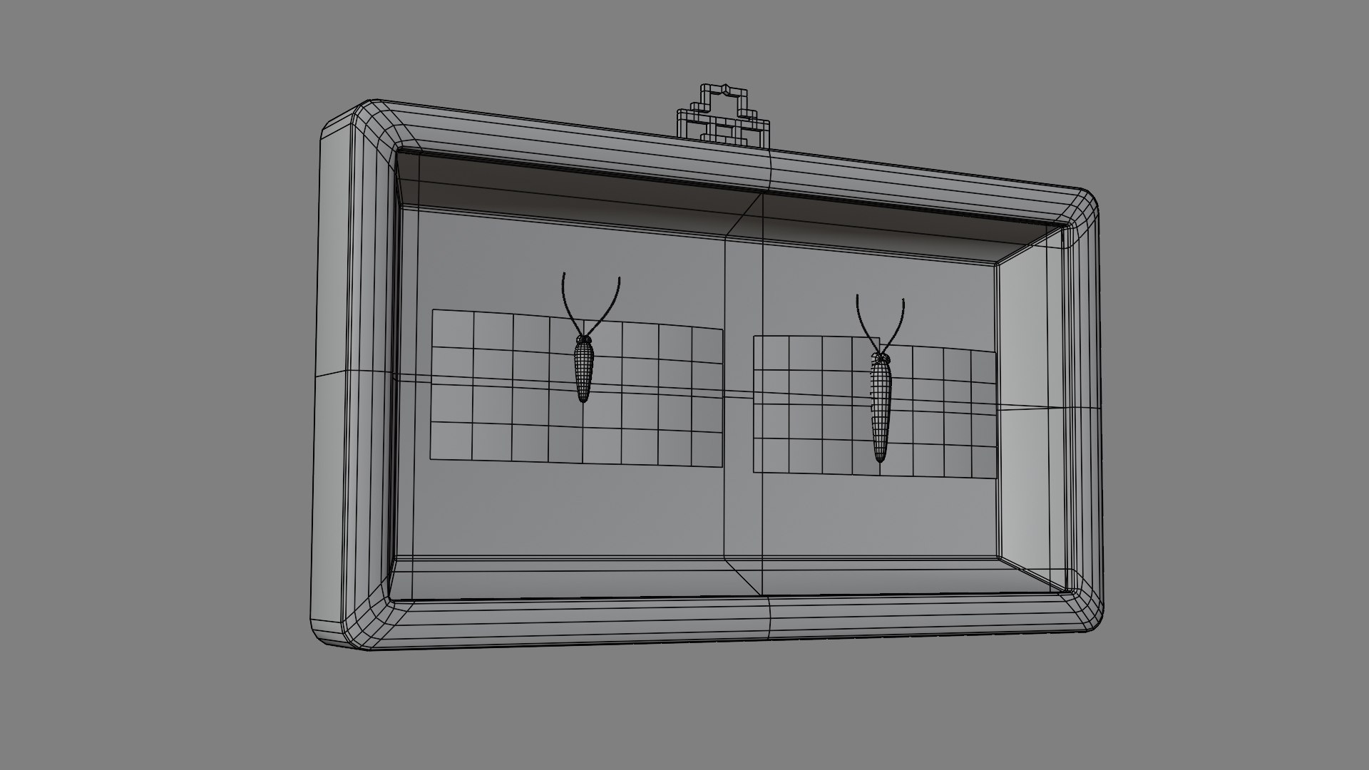 3D Displace Case with two butterflies model https://p.turbosquid.com/ts-thumb/HN/SMm2Y4/Vc/20210422butterflydisplaycase_wireframe/jpg/1682155802/1920x1080/fit_q87/fa1e0d10efd08dcd365be29519a75f169cbd769f/20210422butterflydisplaycase_wireframe.jpg